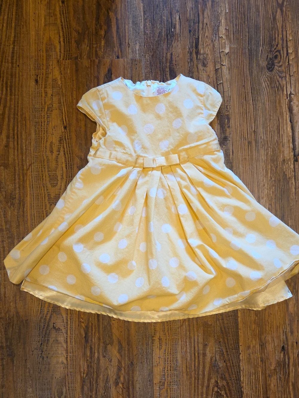 Vintage 2003 Gymboree Yellow Polka Dot Dress + Diaper Cover 2T Retro Y2K